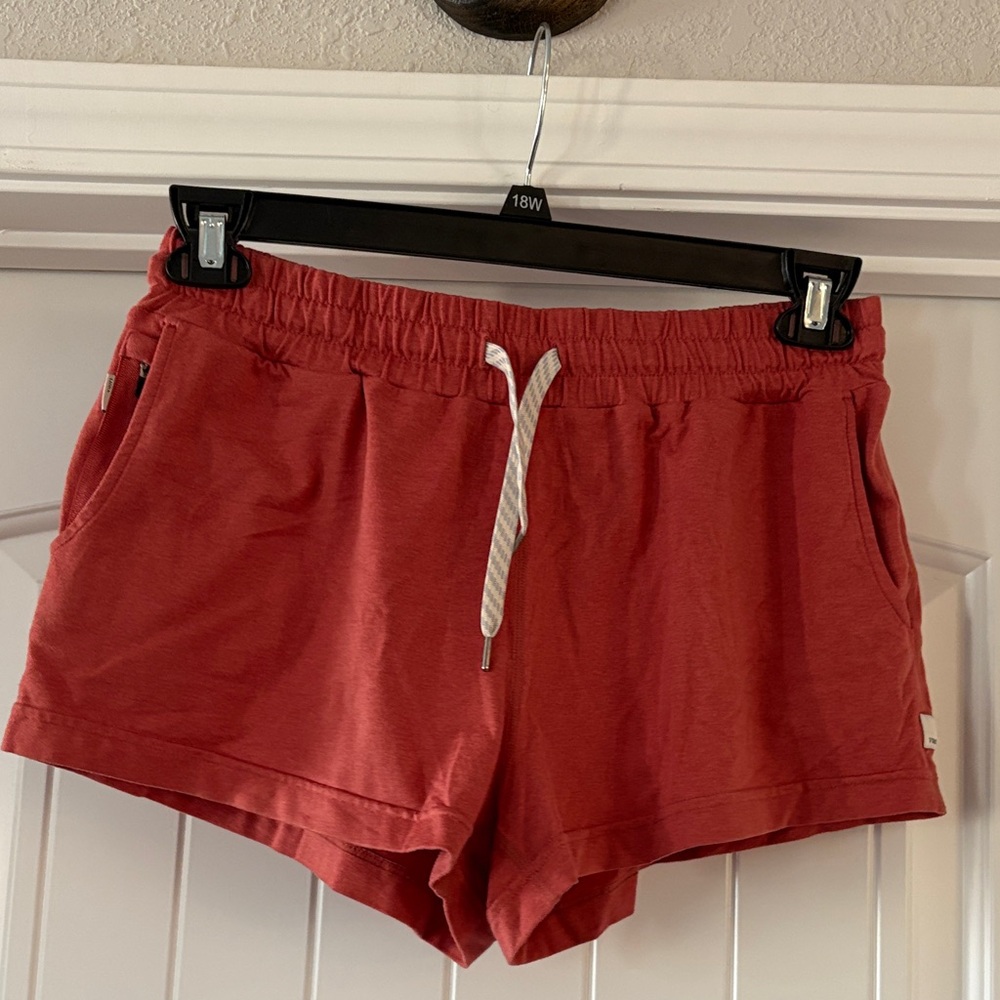 Vuori Women's Athletic Shorts in Red